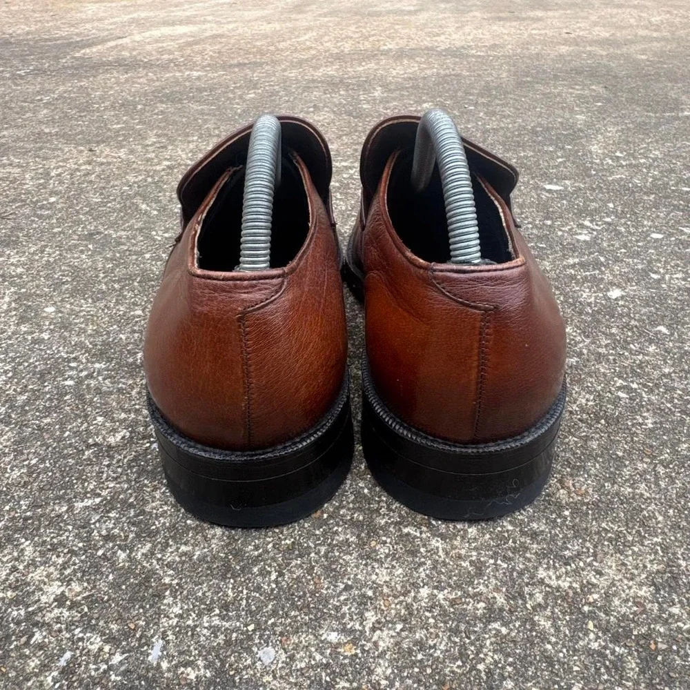 Vintage 90s Freeman Horsebit Loafers Dress Shoes Brown Size 8D (d8)